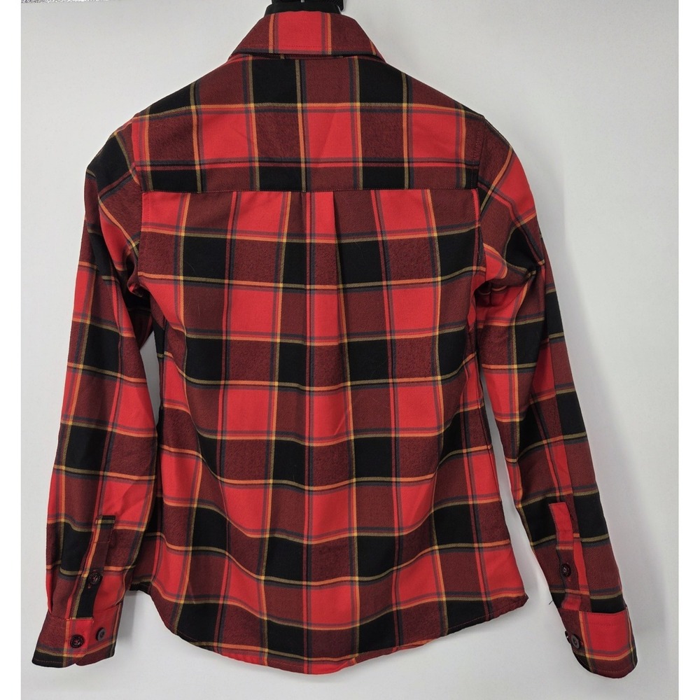 Dixxon Flannel‎ Caballero Dragon Snap Front Red Plaid Shirt Women Small NWOT - Picture 3 of 8